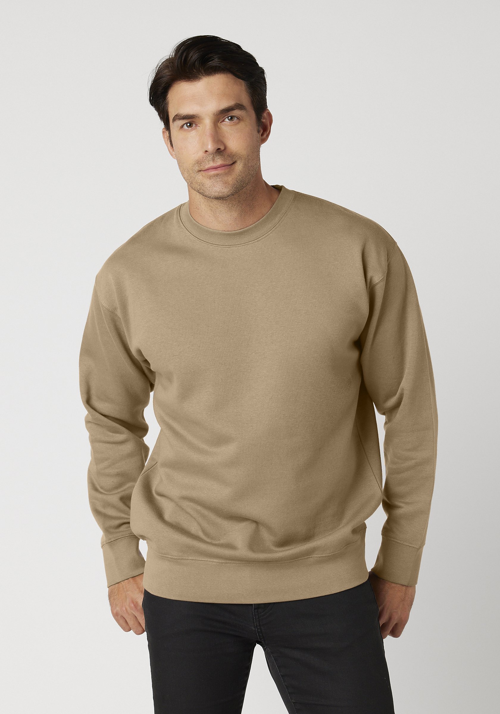 Mens 100% Heavy Cotton Crewneck Pullover Crew Sweatshirt
