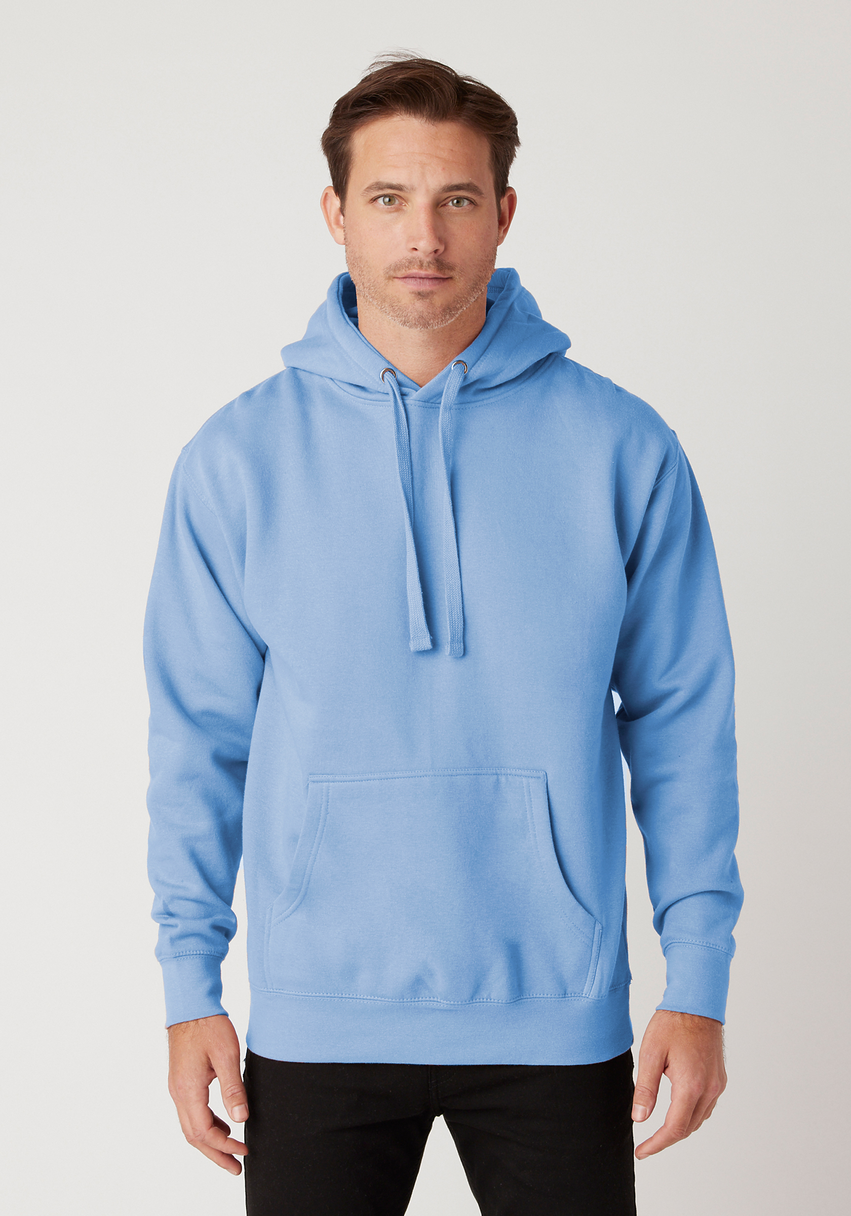 Unisex Poly-Cotton Fleece Full-Zip Hooded Sweatshirt - GOLD - L
