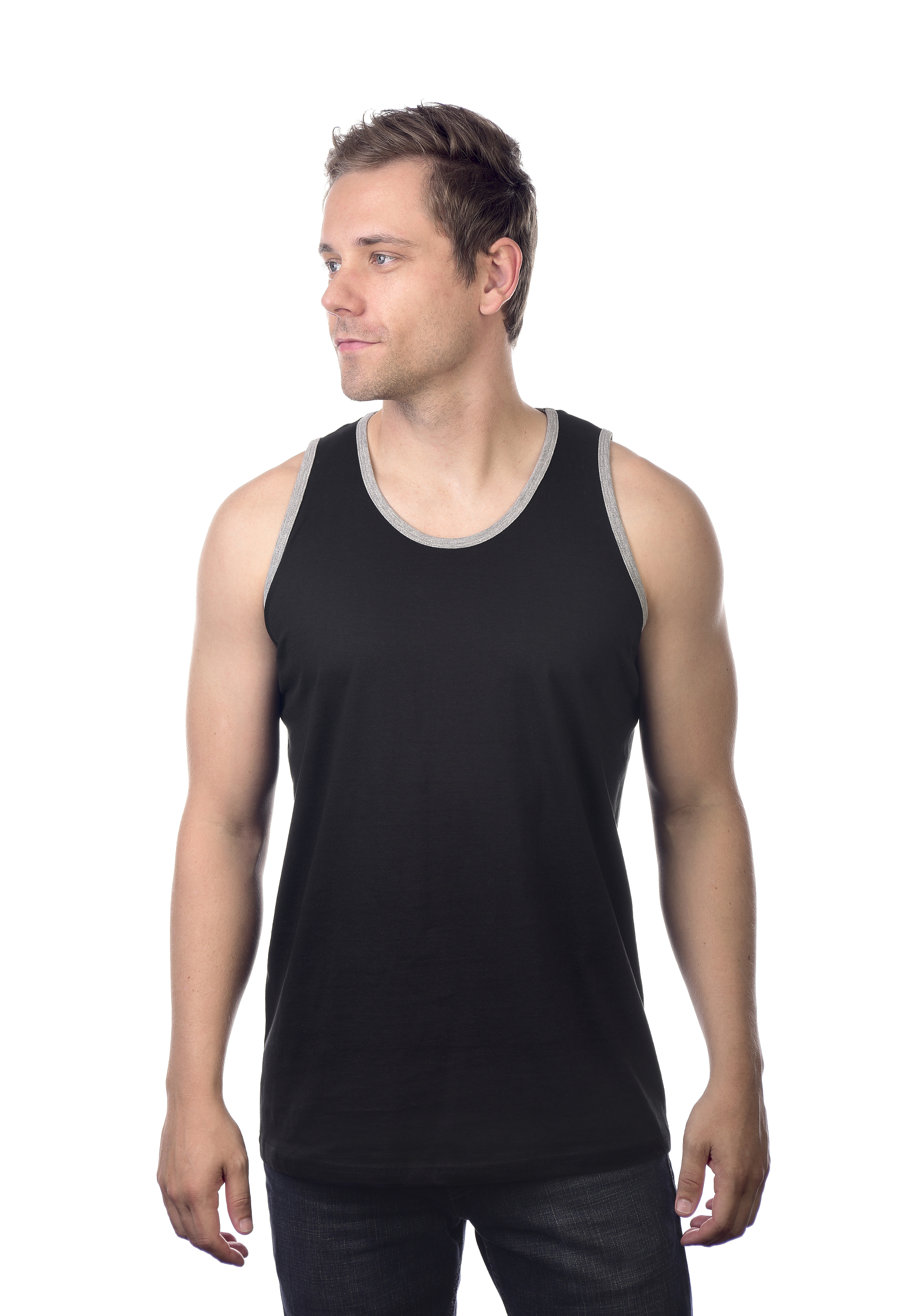 Premium Contrast Trim Tank Top | Cotton-Heritage