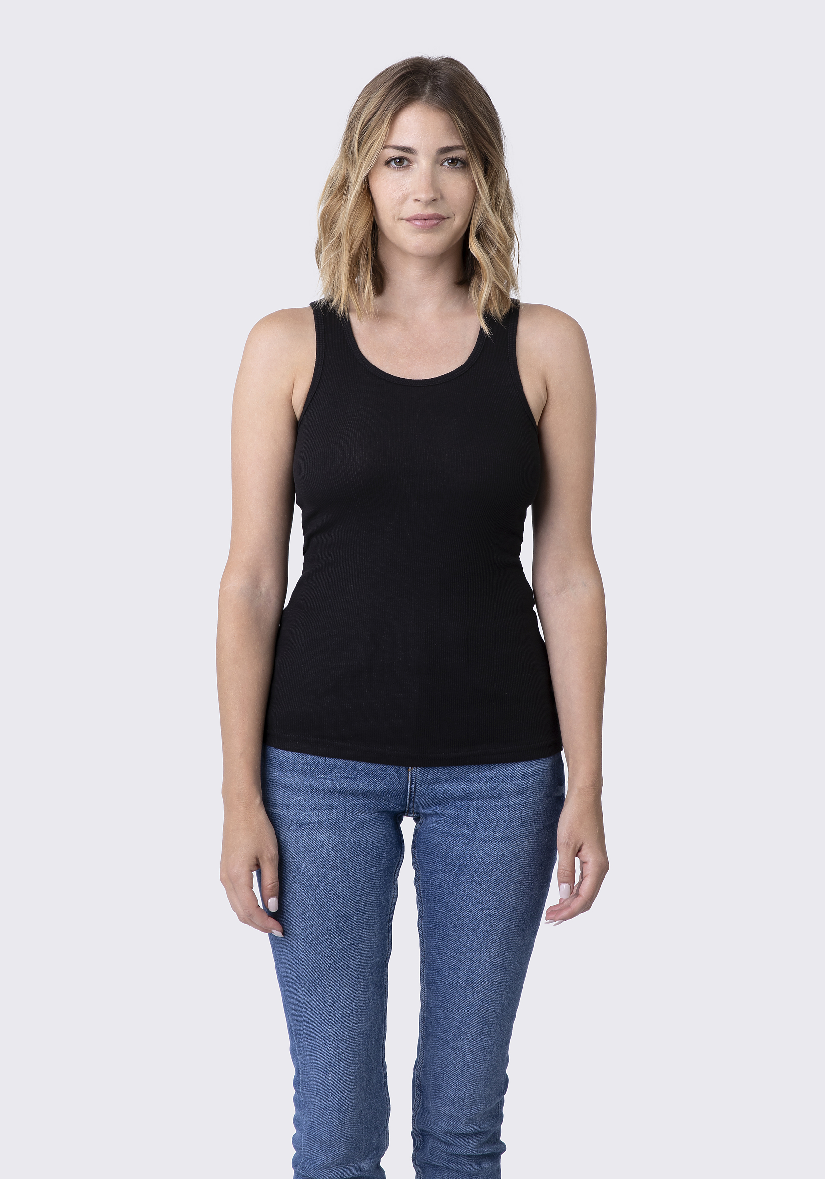 Women's Fitted 2x1 Rib Tank | Cotton Heritage