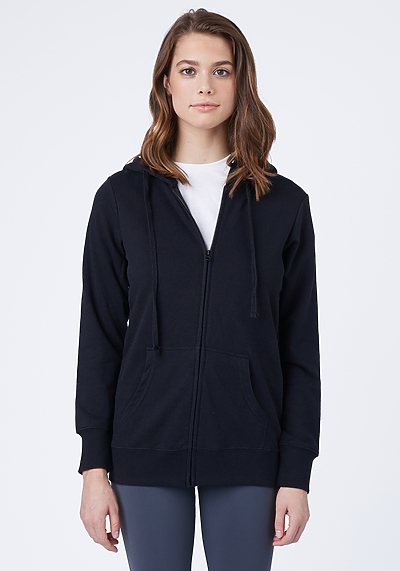 women's french terry zip hoodie