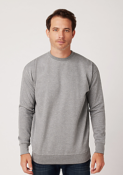 Tua Time Midweight French Terry Crewneck Sweatshirt, Heather Oatmeal / 2XL